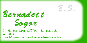 bernadett sogor business card